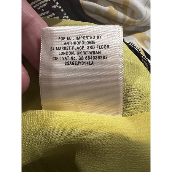 Maeve Anthropology Women's Dress‎ Size 4 Navy And White - Picture 7 of 7